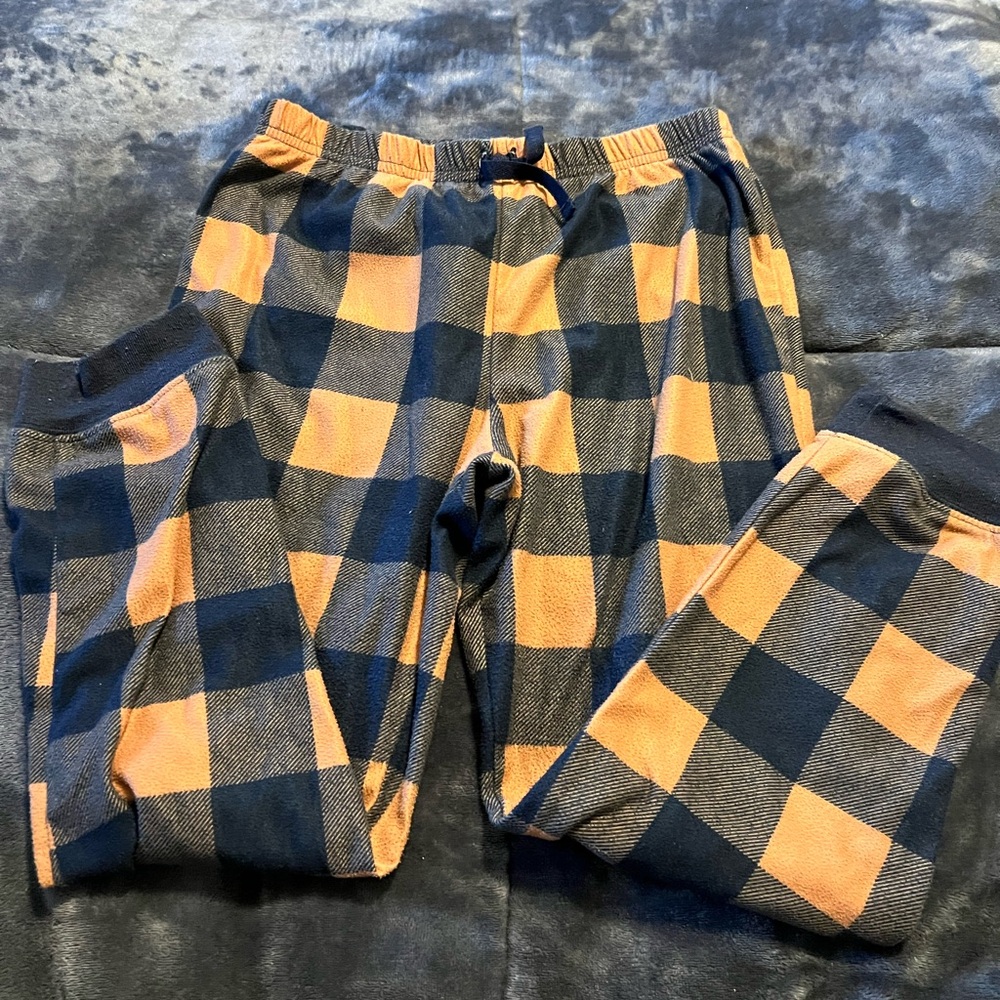 Carter's Kids Plaid Pajama Bottoms in Orange and Black